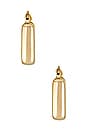 view 2 of 2 Squared Off Huggie Earrings in 14k Yellow Gold