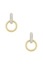 view 1 of 2 Diamond Horsebit Earrings in 14k Yellow Gold & White Diamond