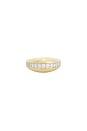 view 1 of 3 BAGUE PISTACHIO in 10k Yellow Gold & White Diamond