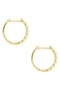 view 2 of 3 La Scala Hoop Earrings in 10k Yellow Gold & Lab Diamond