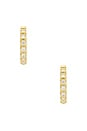 view 3 of 3 La Scala Hoop Earrings in 10k Yellow Gold & Lab Diamond