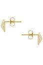 view 2 of 2 Puff Puff Pave Button Stud Earrings in 14k Yellow Gold & White Diamond