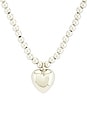 view 2 of 3 Big Hearted Puffed Necklace in Sterling Silver