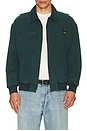view 1 of 5 Roughneck Collared Bomber Jacket in Washed Botanical Green Canva
