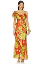 view 2 of 6 Monica Dress in Red & Green