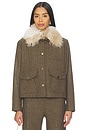 view 1 of 4 Harper Jacket in Black & Beige