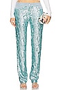 view 1 of 5 Sun Sequined Low Rise Pants in Blue