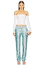 view 4 of 5 Sun Sequined Low Rise Pants in Blue