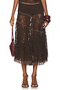 view 1 of 6 Yuka Skirt in Dark Brown