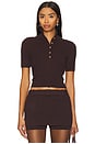 view 1 of 4 Nidas Short Sleeve Knit Top in Brown