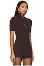 view 2 of 4 Nidas Short Sleeve Knit Top in Brown