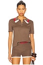 view 1 of 4 Yuan Polo Top in Milky Brown