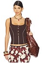 view 1 of 4 Mira Top in Brown