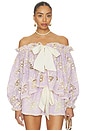 view 1 of 4 Lune Top in Lilac & Ecru