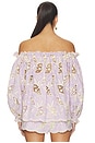 view 3 of 4 Lune Top in Lilac & Ecru