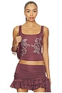 view 2 of 6 Nina Top in Burgundy