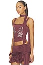 view 4 of 6 Nina Top in Burgundy