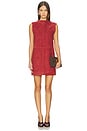 view 2 of 7 Mona Suede Dress in Dark Cherry