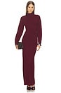 view 1 of 5 Gloria Mock Neck Maxi Dress in Burgundy