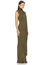 view 3 of 6 Dianne Scarf Wrap Gown in Pine Green