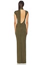 view 4 of 6 Dianne Scarf Wrap Gown in Pine Green