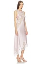 view 2 of 7 Ellis Silk Midi Dress in Blush & White