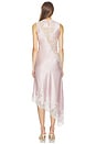 view 4 of 7 Ellis Silk Midi Dress in Blush & White