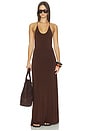 view 2 of 6 VESTIDO THALIA in Chocolate Brown