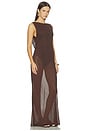 view 3 of 5 VESTIDO EVAN in Chocolate Brown