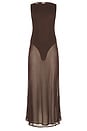view 4 of 5 VESTIDO EVAN in Chocolate Brown