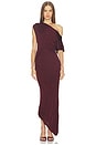 view 1 of 6 Mehek Asymmetric Knit Dress in Oxblood