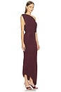 view 2 of 6 Mehek Asymmetric Knit Dress in Oxblood