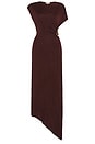 view 5 of 6 Mehek Asymmetric Knit Dress in Oxblood