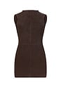 view 7 of 7 Mona Suede Dress in Chocolate