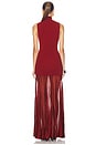 view 5 of 6 Kera Mock Neck Knit Gown in Deep Red