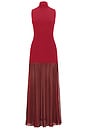 view 6 of 6 Kera Mock Neck Knit Gown in Deep Red