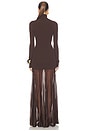 view 4 of 5 Imogen Long Sleeve Gown in Dark Brown
