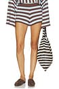 view 1 of 8 SHORT IZABELLE in Blue & Brown Stripe