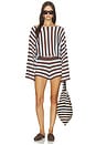 view 6 of 8 SHORT IZABELLE in Blue & Brown Stripe