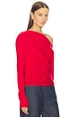 view 2 of 7 Yolaine Cashmere Off-shoulder Sweater in Red