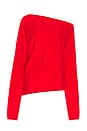 view 6 of 7 Yolaine Cashmere Off-shoulder Sweater in Red