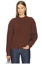 view 1 of 6 MADISYN クルーネック in Dark Brown