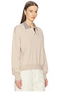 view 2 of 6 Marielle Long Sleeve Knit Polo in Tan