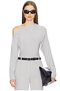 view 1 of 7 Lesly Off Shoulder Knit Top in Light Grey