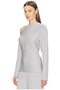 view 3 of 7 Lesly Off Shoulder Knit Top in Light Grey
