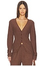 view 1 of 6 CÁRDIGAN SAMITA in Chocolate Brown