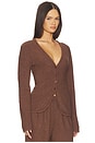 view 2 of 6 CÁRDIGAN SAMITA in Chocolate Brown