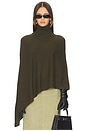 view 1 of 7 Axele Cashmere Knit Cape in Dark Olive