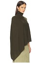 view 2 of 7 Axele Cashmere Knit Cape in Dark Olive