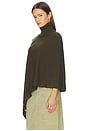 view 3 of 7 Axele Cashmere Knit Cape in Dark Olive
